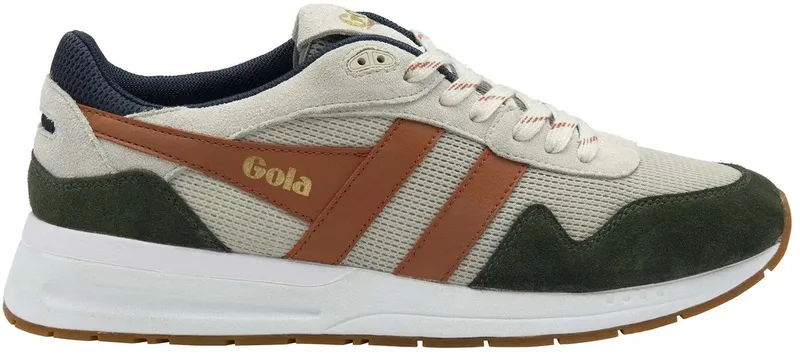 Gola sneaker afgebroken wit/duik kaki/moody oranje (CMB780WU)