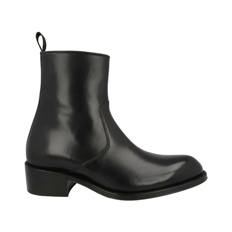 Brioni Vitello Roma Leather Boots Black (QCA30L-P6757-1000)