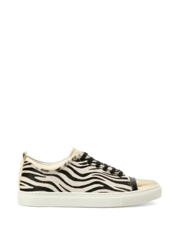 Lanvin Sneakers with metallic neus and zebraprint – Beige (FWSKPK00EXZE)