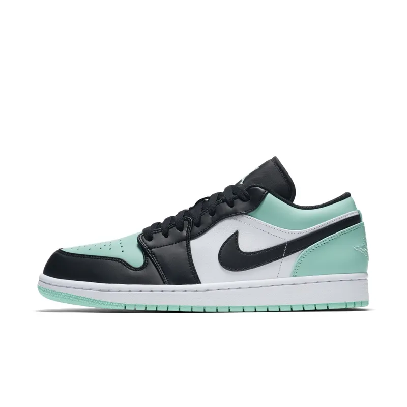 Jordan 1 Low Emerald Toe White/Emerald Rise-Black (553558-117)