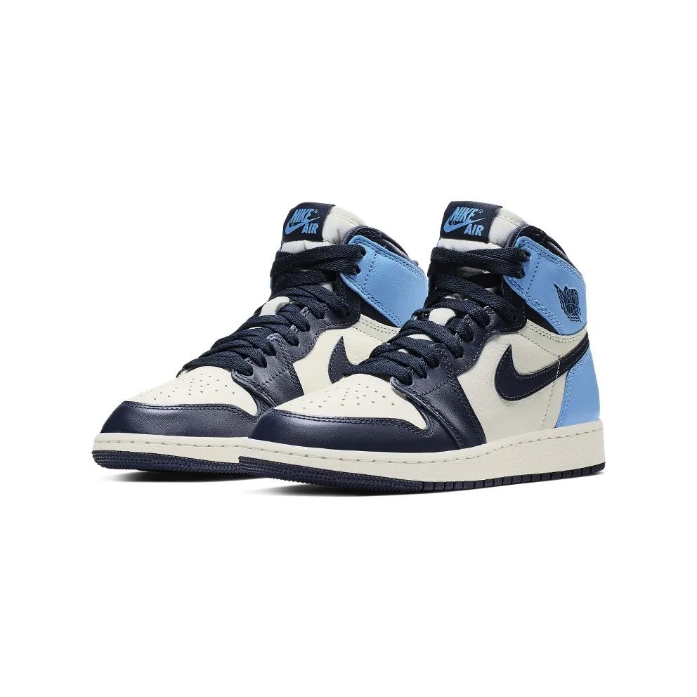 Jordan 1 Retro High Obsidian UNC (GS) Sail/Obsidian-University Blue (575441-140)
