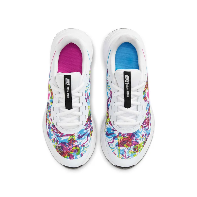 Nike Revolution 5 Fable White (GS) White/Fire Pink/Blue Fury (CJ2092-100)