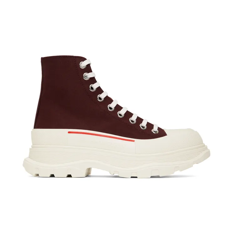 Alexander McQueen Burgundy Tread Slick Sneakers (705659W4V31)