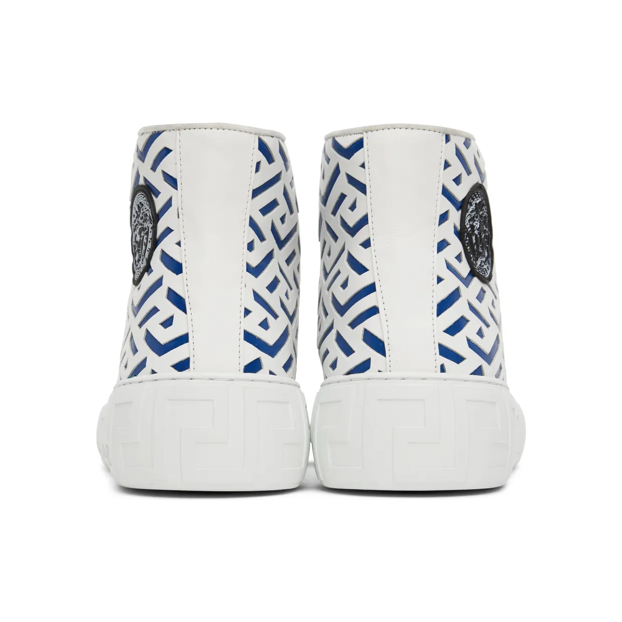Versace Black & White La Greca Sneakers (DSU8403 1A04183) (2)
