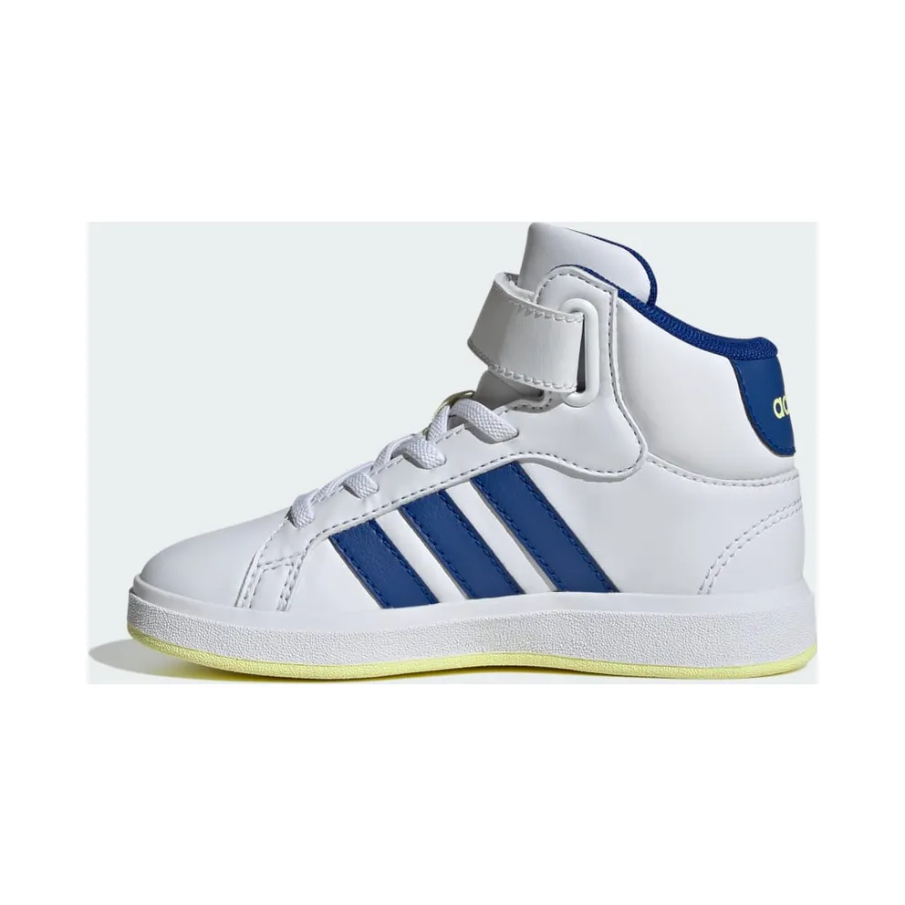Adidas Grand Court Mid Kids Cloud White / Royal Blue / Ice Yellow (IE3861)