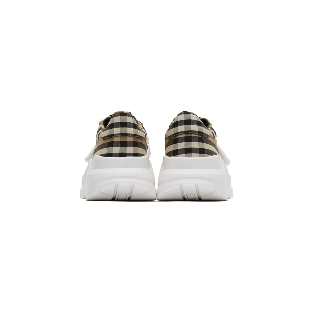 Burberry Beige Check Regis Sneakers (8020281) (4)