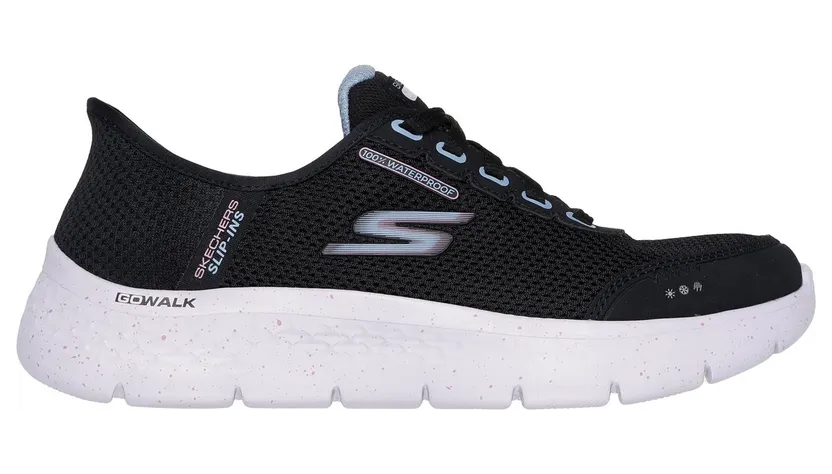 Skechers Slip-ins Waterproof: GO WALK Flex – Clear Creek Sneaker Black/Mauve
