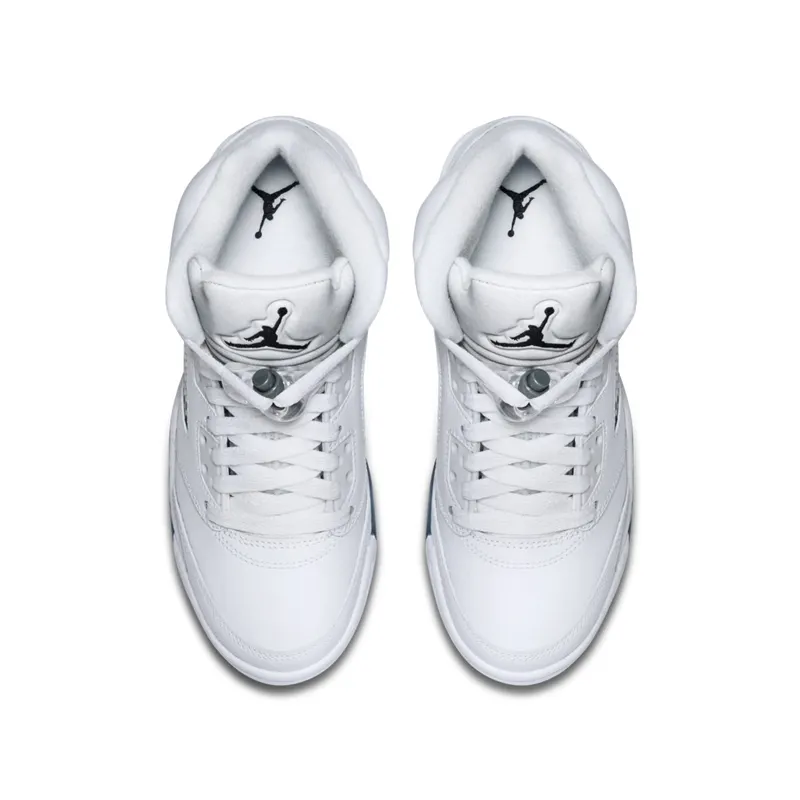 Jordan 5 Retro Metallic White 2015 (GS) White/Black-Metallic Silver (440888-130)