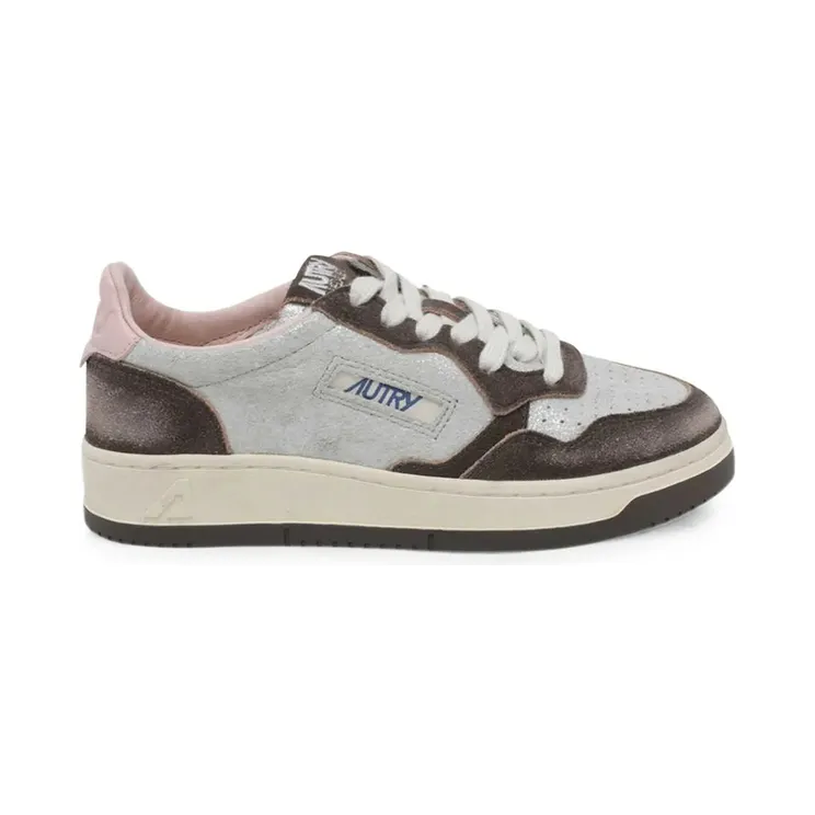Autry Medalist Perforated “Silver/Brown” (AULW YB02)