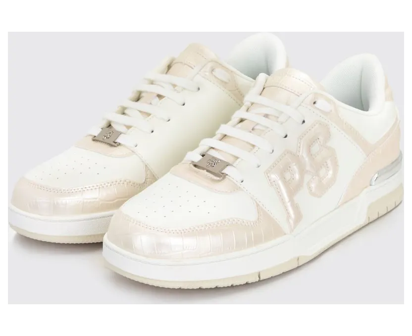 Plein Sport Crocodile Print Leather Sneakers Bianco 4 (SAFSUSC0934SLE004N01OF)