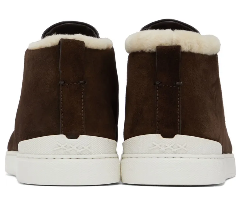 Ermenegildo Zegna Brown Suede Triple Stitch Sneakers (212.LHKUR.A5137X.TDM) (2)