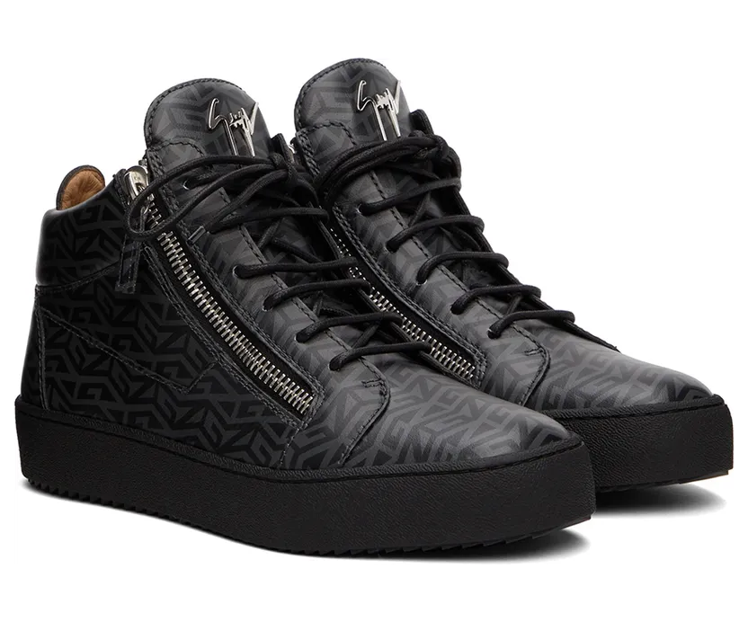 Giuseppe Zanotti Black Kriss High Sneakers (RU20039-93438) (4)