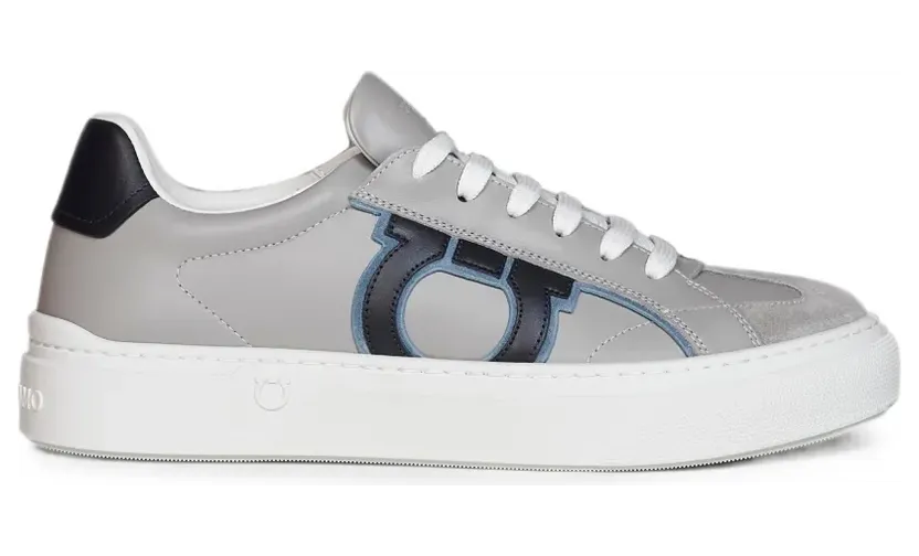Ferragamo Gancio leren “Grey” (796258)