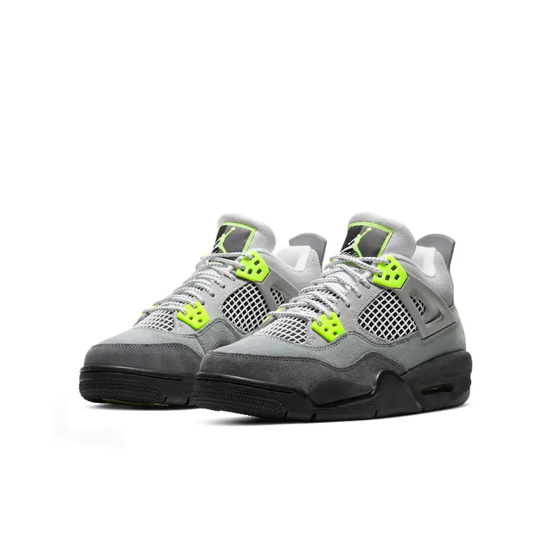 Jordan 4 Retro SE 95 Neon (GS) Cool Grey/Volt-Wolf Grey-Anthracite (CT5343-007)