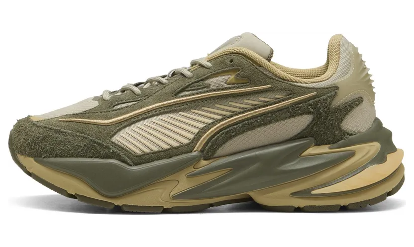 Puma RS Surge Hairy Suede “Pebble Gray / Loden Green” (404327_07)