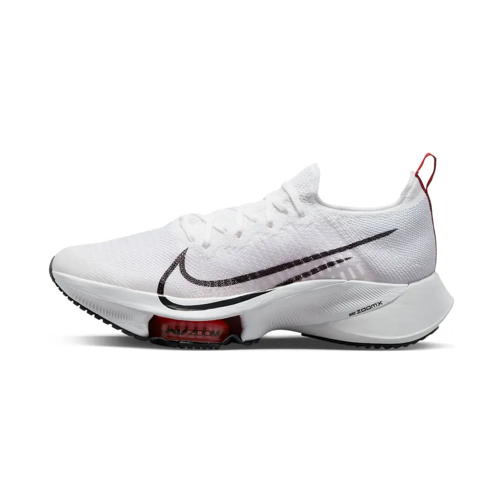 Nike Air Zoom Tempo NEXT% Flyknit White Light Crimson Platinum Tint Black (CI9923-105)