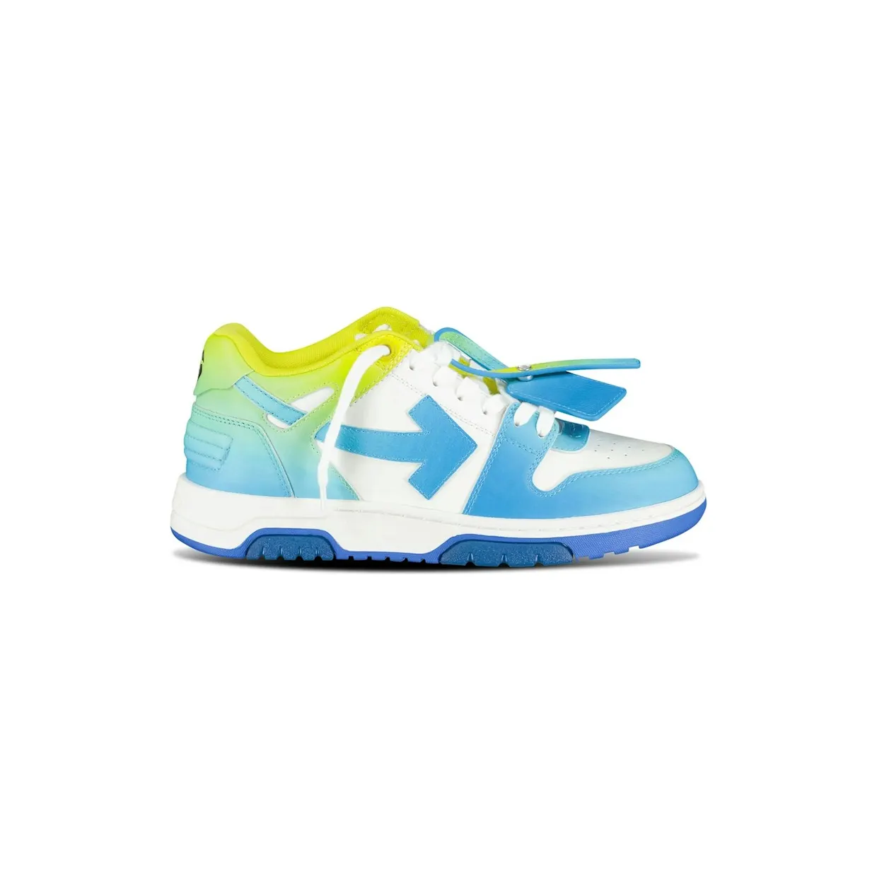OFF-WHITE Out Of Office OOO Low Tops Light Blue Yellow Gradient (OMIA189G22LEA0034540)