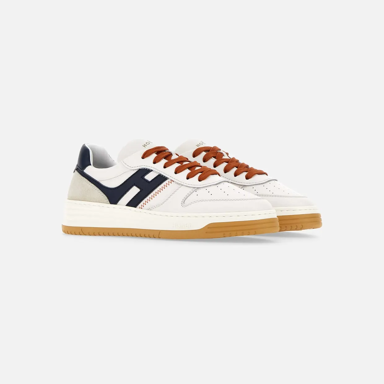 Sneakers Hogan H630 White Blue Orange (HXM6300EU50ODZ743L)