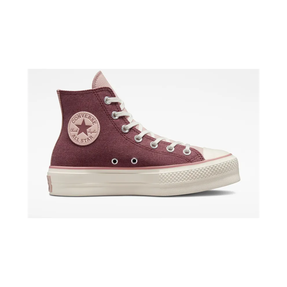 Converse Chuck Taylor All Star Lift Platform Tonal Materials Dark Wine/Stone Mauve/Egret (A03721C)