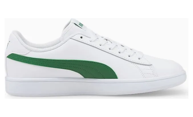 Puma Smash v2 leren Wit/Groen (365215-03)
