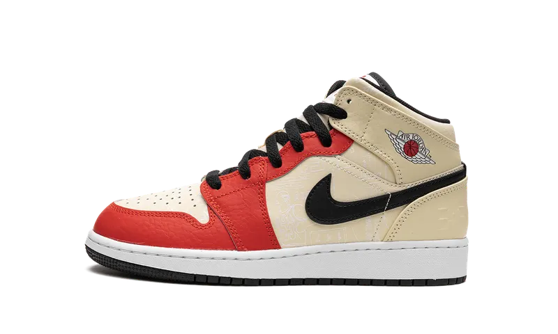 Jordan 1 Mid SS GS “Dunk Contest ’88” (DV7012-100)