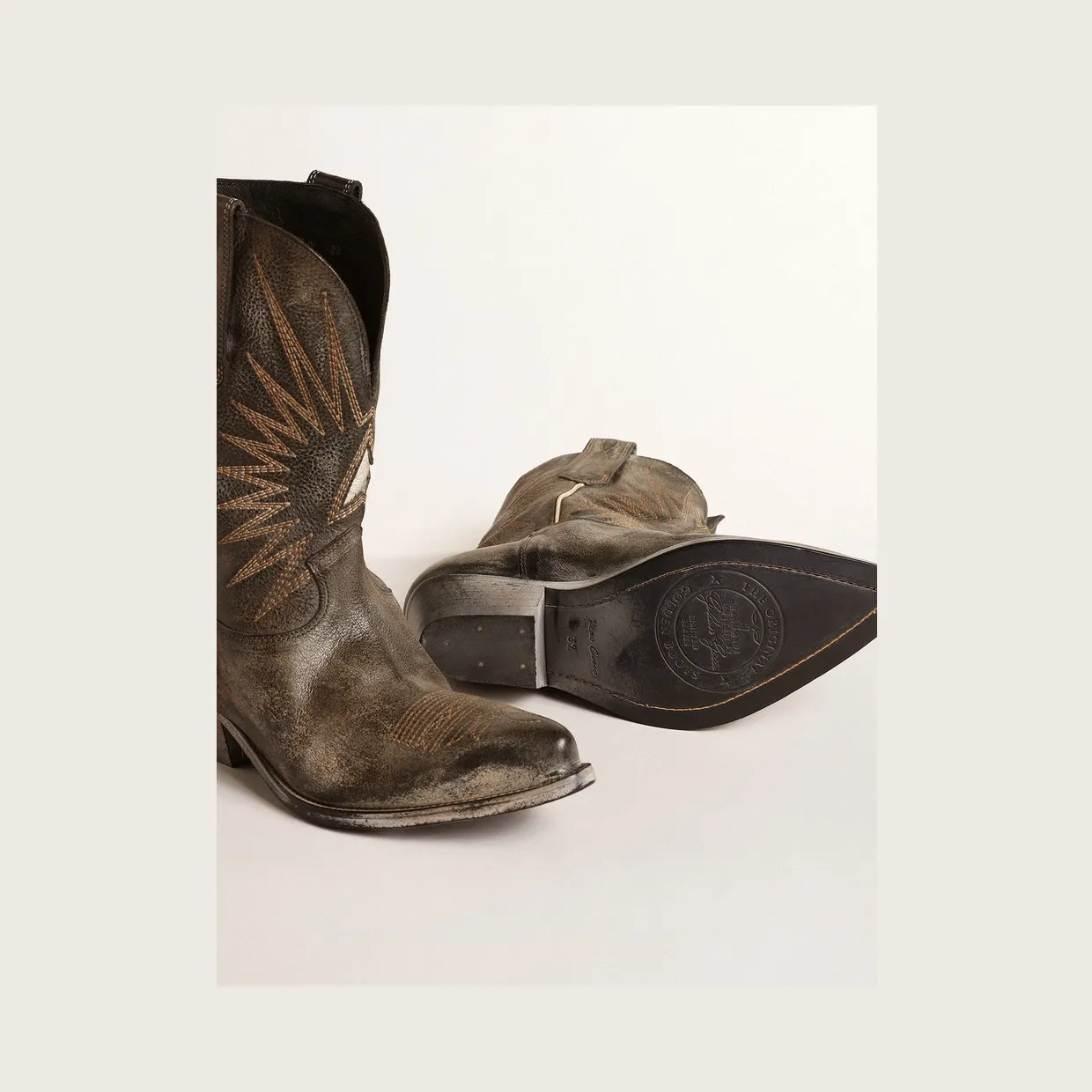 Golden Goose Women’S Low Wish Star Boots In Black Leather With Silver Star (GWF00136.F004885.90402) (3)