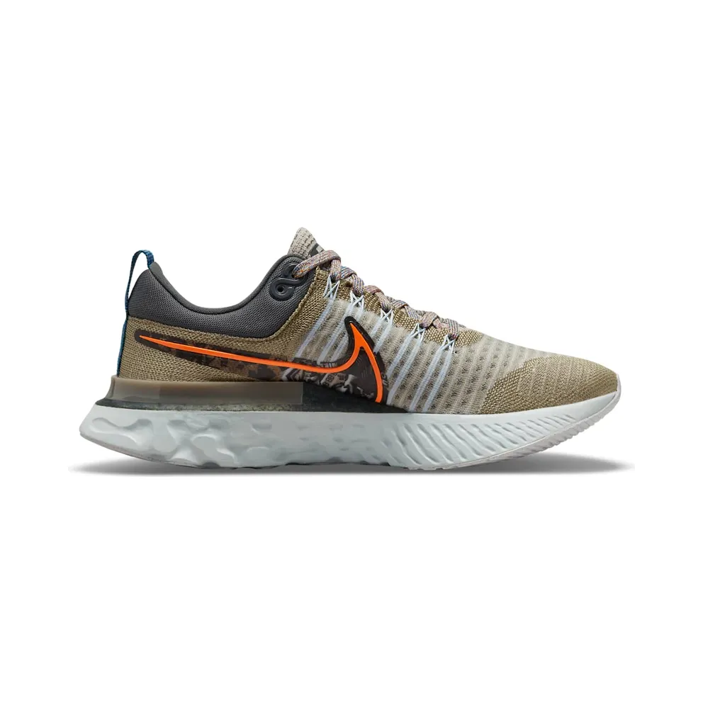 Nike React Infinity Run Flyknit 2 Light Bone Grey Orange (DC4577-001)