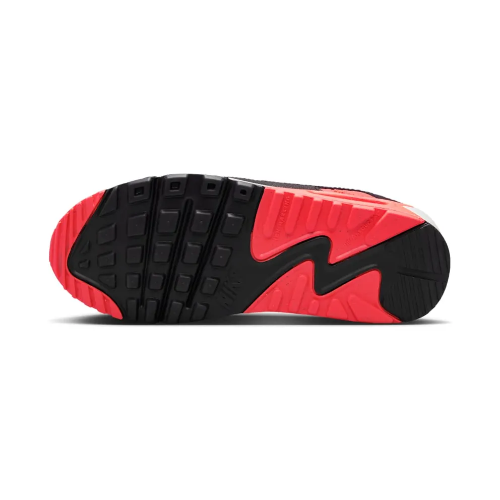 Nike AIR MAX 90 (GS) “BLACK COOL GREY BRIGHT CRIMSON PHOTON DUST (GS)” (HF6358-005)