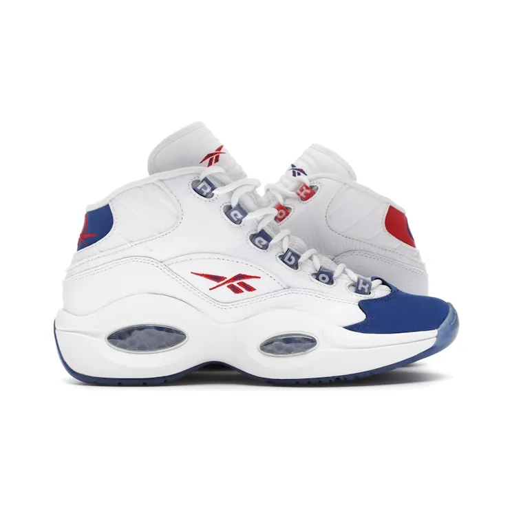 Reebok Question Mid Double Cross (GS) White/Collegiate Royal-Primal Red (Other Brands Other)