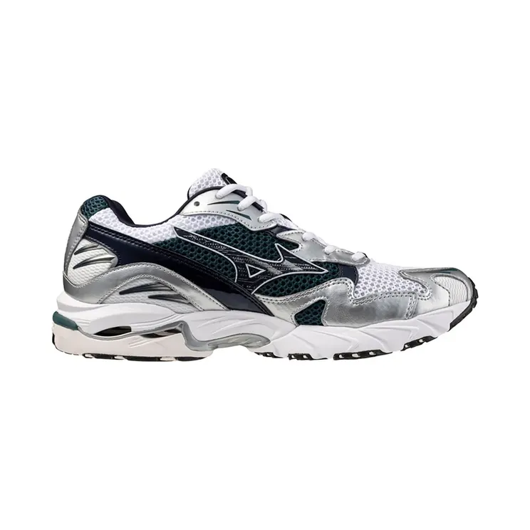 Mizuno Wave Rider 10 “White / Baritone Blue / Deep Teal” (D1GA210415)