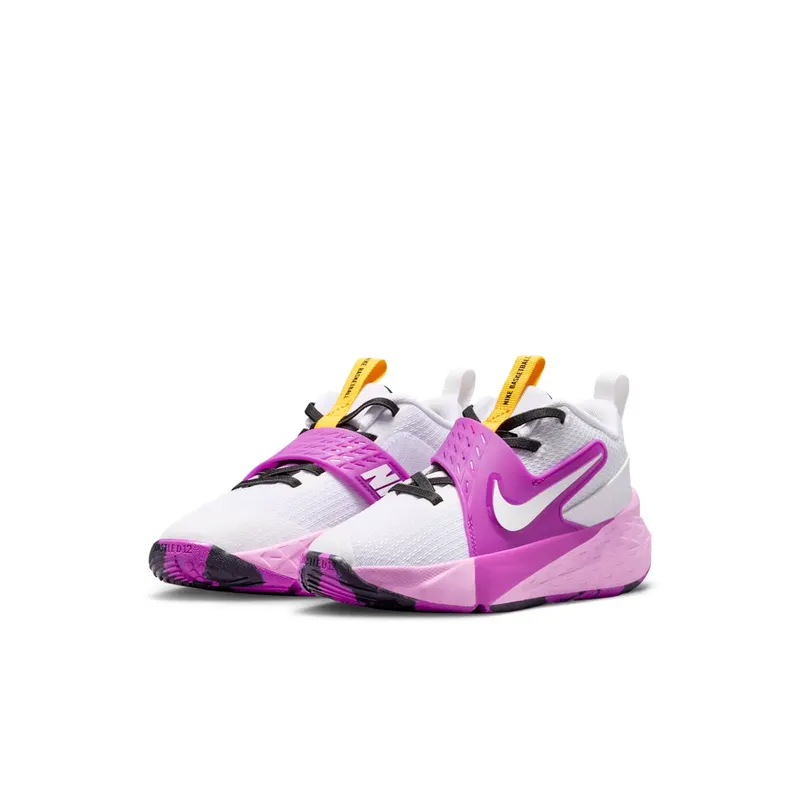 Nike Team Hustle D 12 White Gold Vivid Purple (HF6280-103)