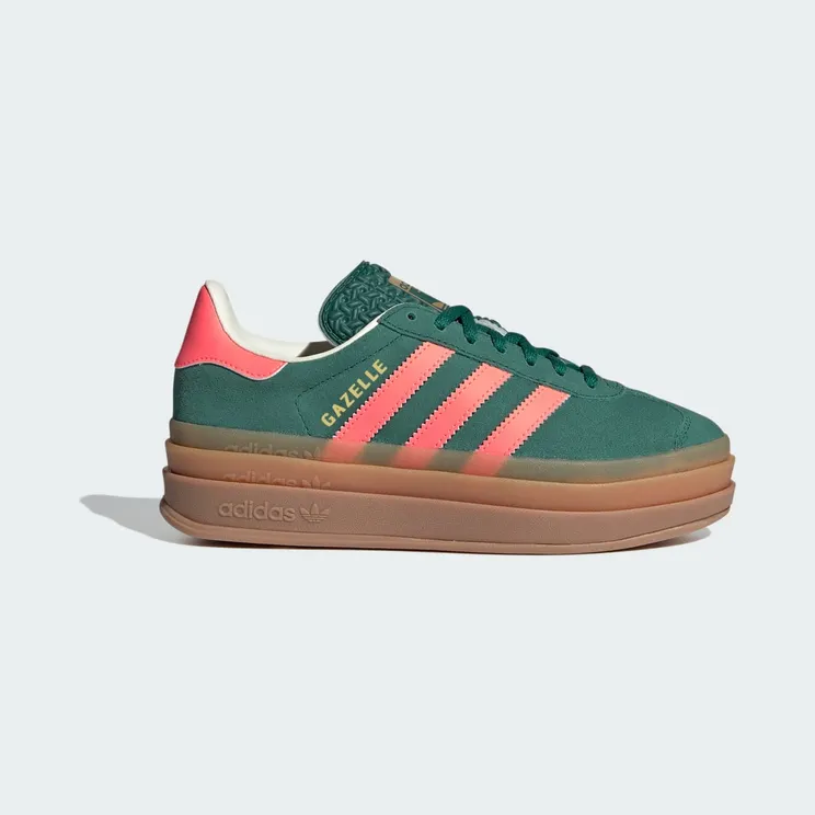 Adidas Gazelle Bold Kids Collegiate Green / Signal Coral / Cream White (JQ7408)