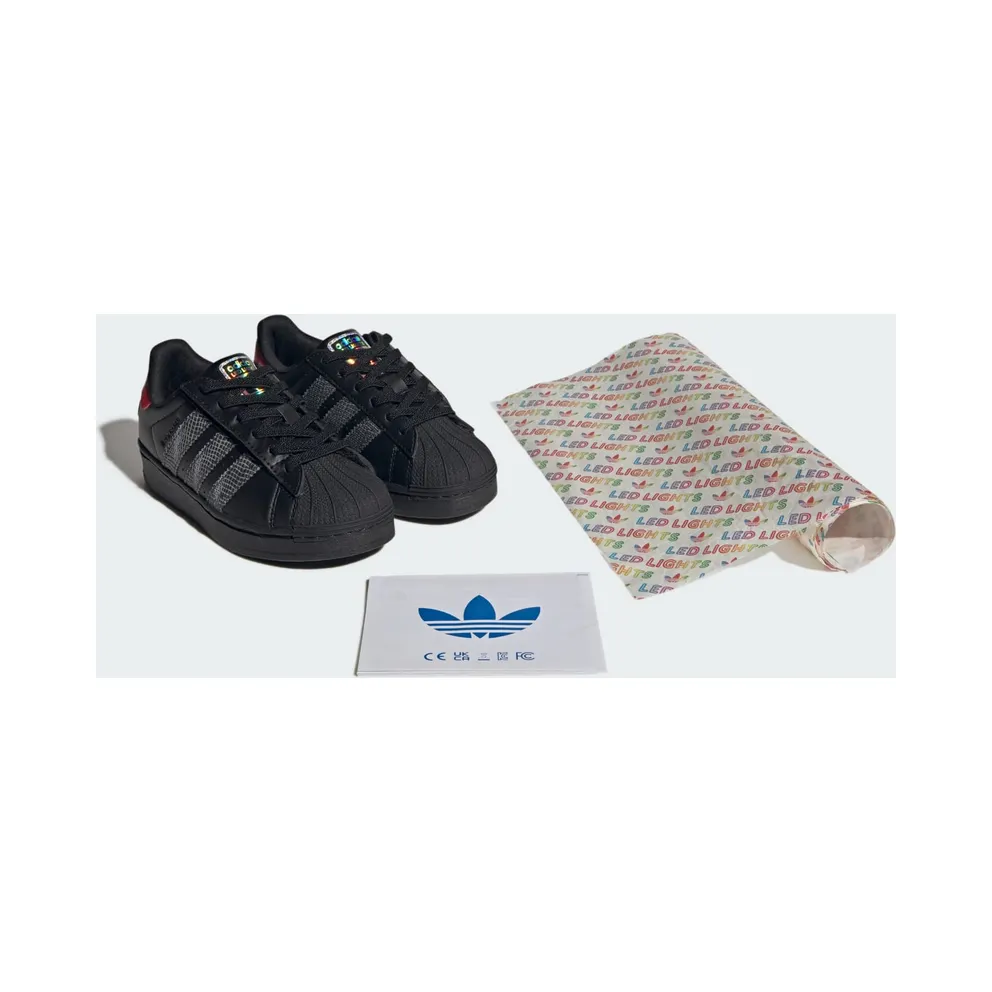 adidas Superstar LED Lights Comfort Closure Core Black Red (IH6388)