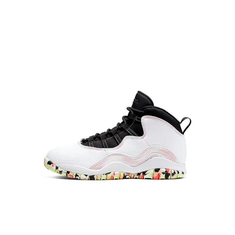 Jordan 10 Retro White Barely Volt Ember Glow (PS) White/Barely Volt-Black-Ember Glow (BV1844-176)