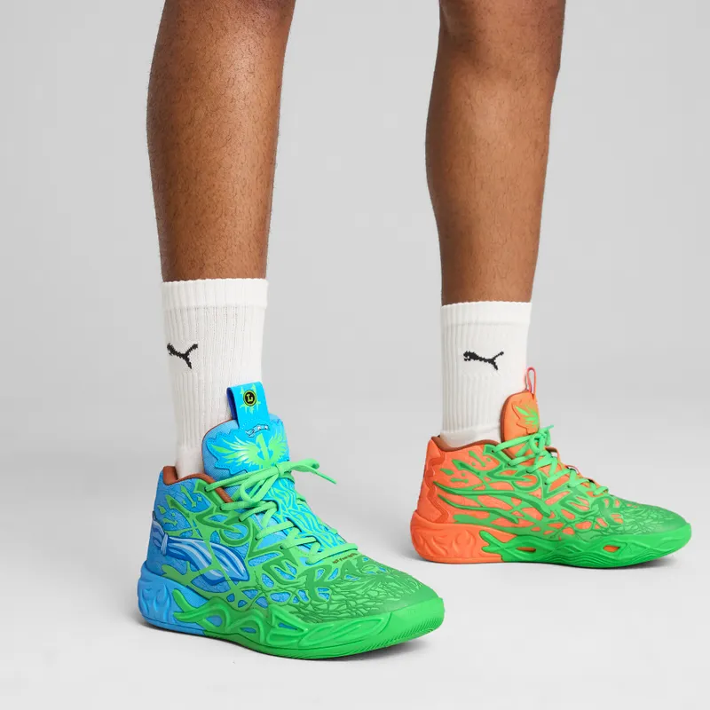 Puma HOOPS x TMNT MB.04 LM “Fluro Green Pes / Puma Green / Bright Aqua / Orange Glow” (311307_01)
