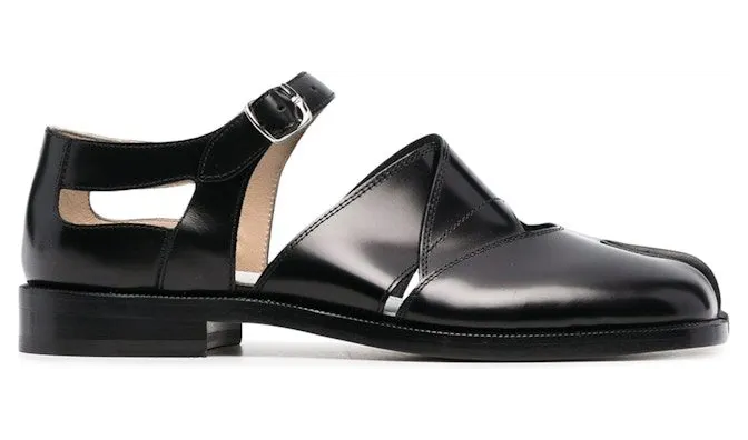Maison Margiela Tabi Leather Sandals Baptiste Black (S58WP0239 PS679 T8013)