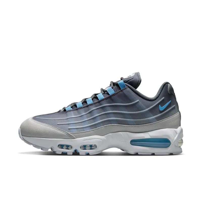 Nike Air Max 95 Big Bubble Tech “Smoke Grey / White / Black / Football Blue” (IH7853-003)