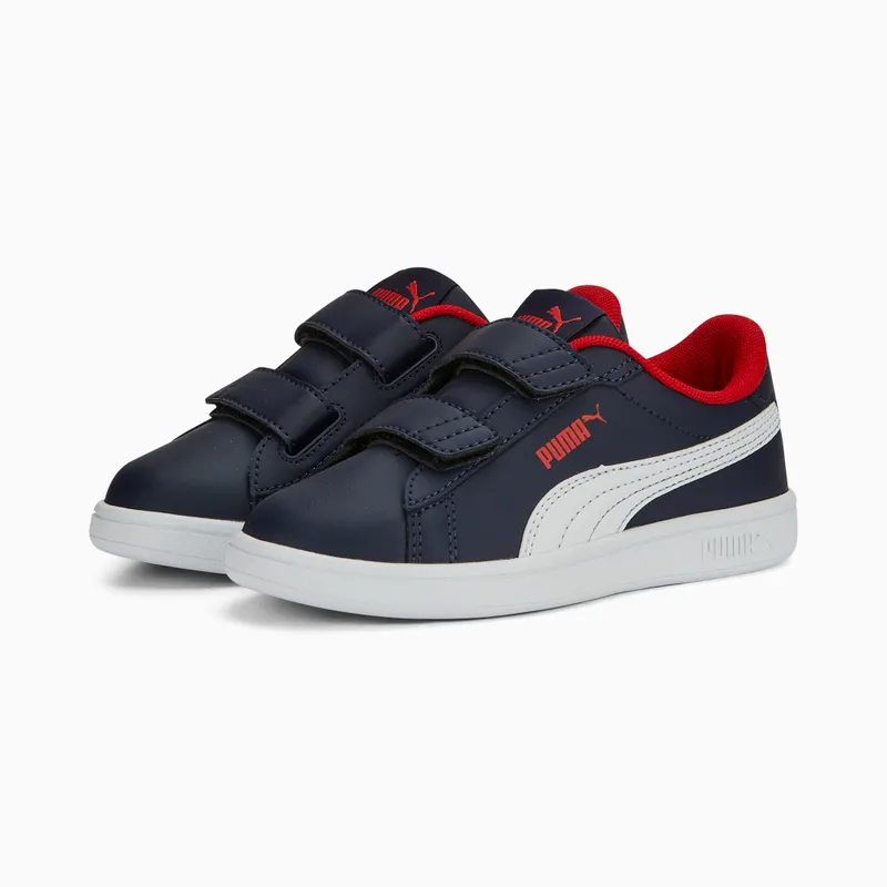 Puma Smash 3.0 Leather V White/Blue/Red (392033-04)
