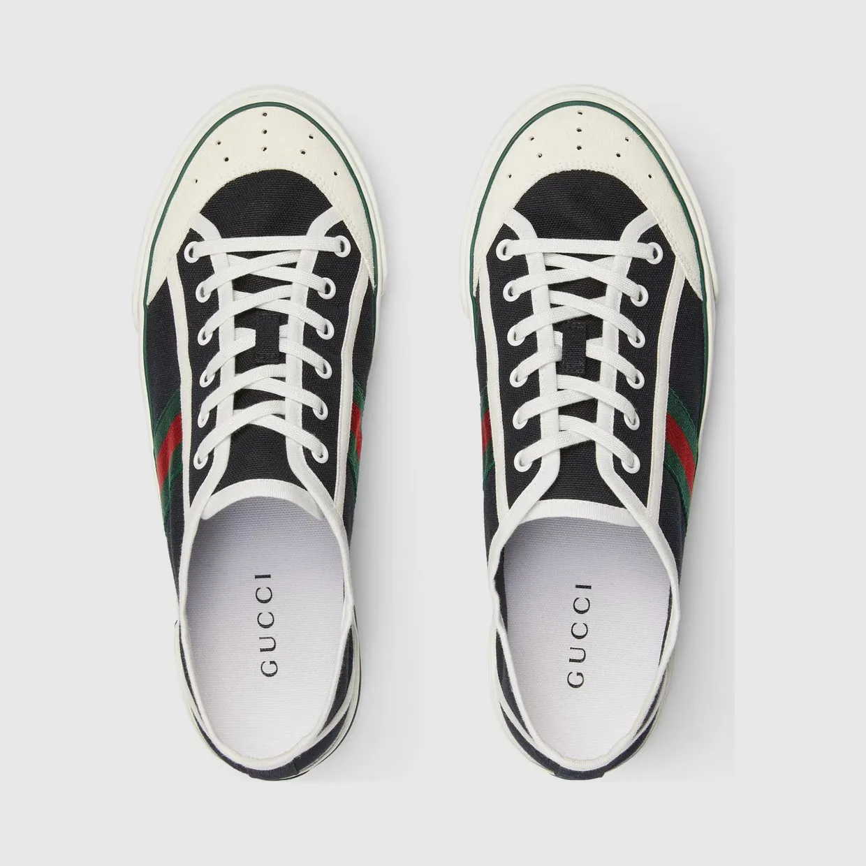 Gucci Tennis 1977 Cotton Canvas Sneakers Black (854436FAFS41090) (2)