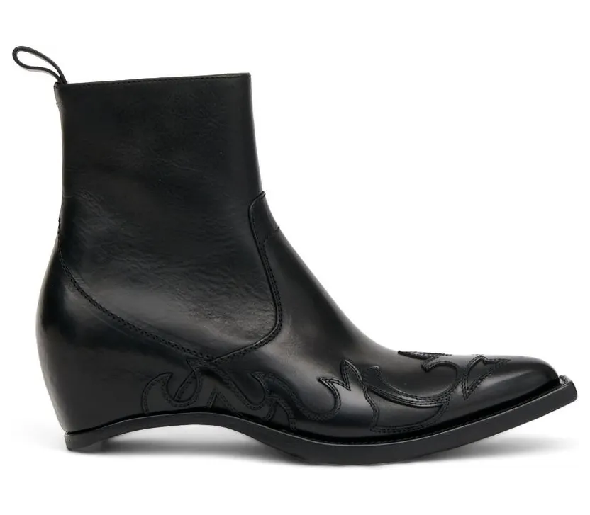 Maison Margiela Heel-Less Western Flame Boots H45 Ankle Boot Black