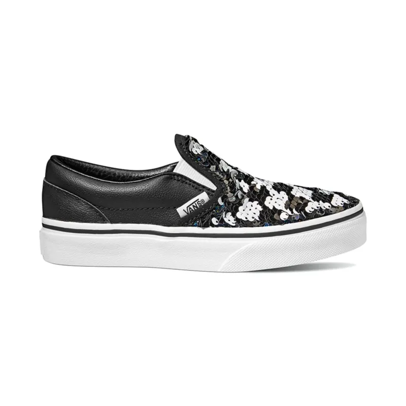 Vans Slip-On Flipping Sequins Black (PS) Checkerboard Black/White (VN0A4BUTTB8)
