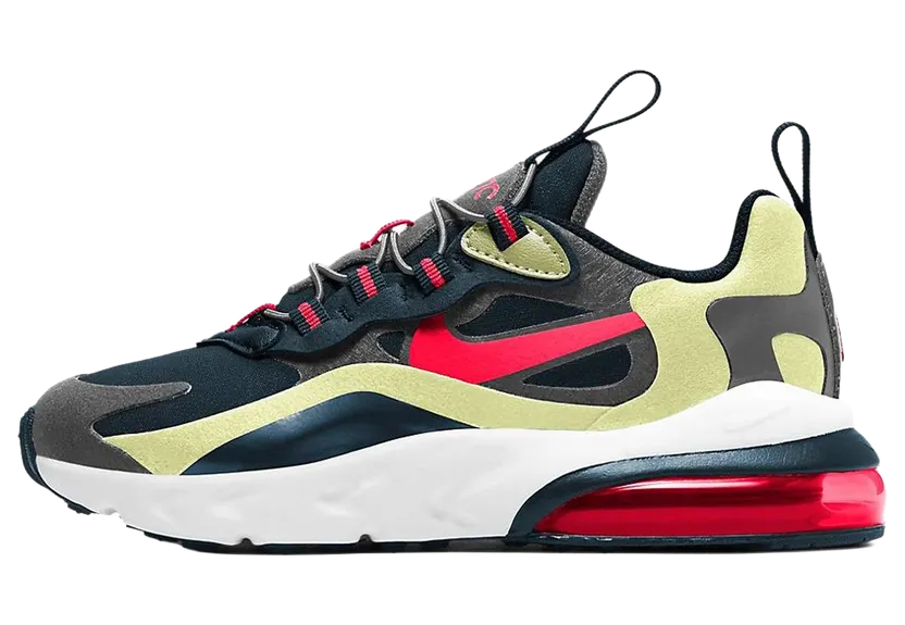Nike Air Max 270 React Iron Grey Bright Crimson (PS) (BQ0102-015)