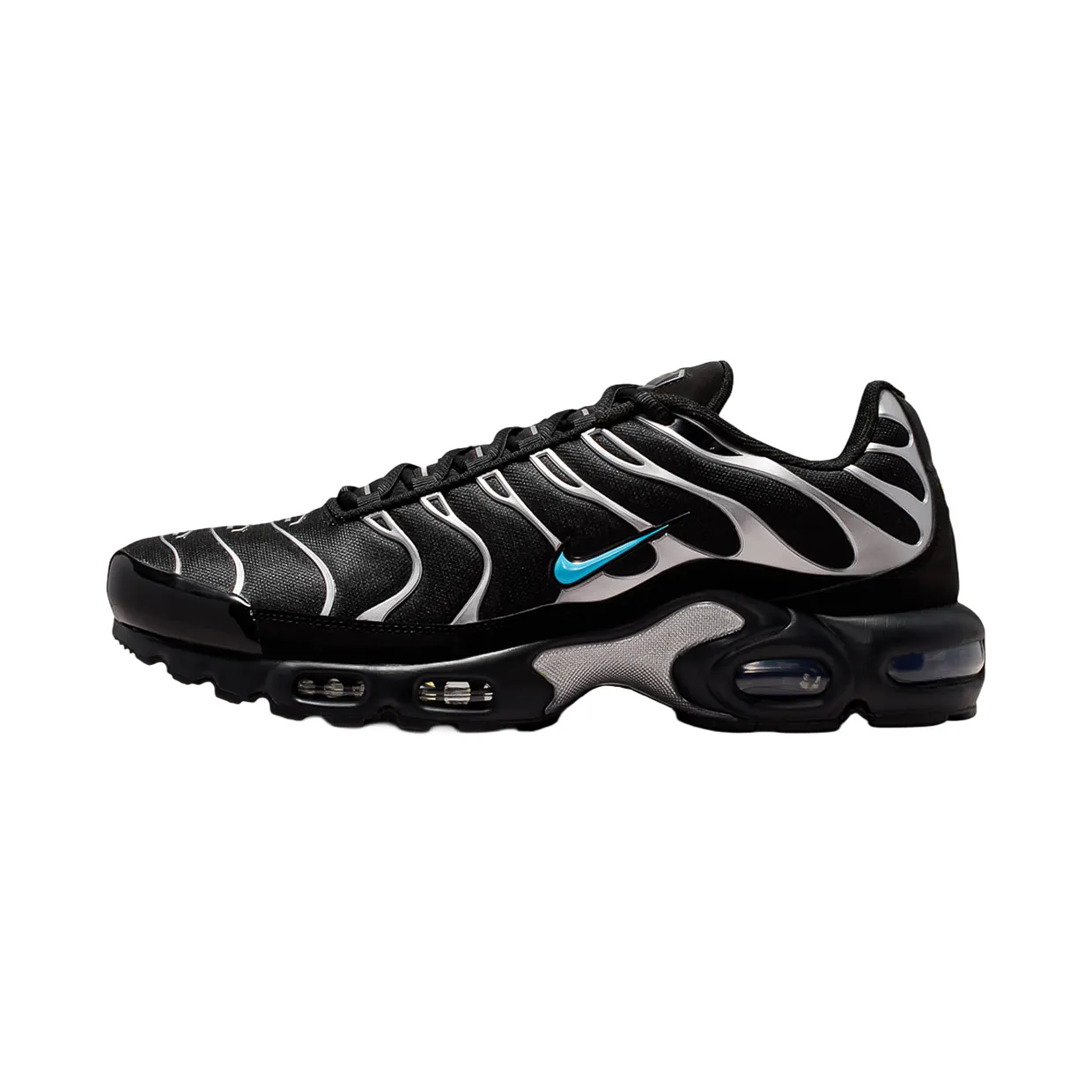 Nike Air Max Plus Premium "Black / Chrome / Gamma Blue" (IM9624-001)