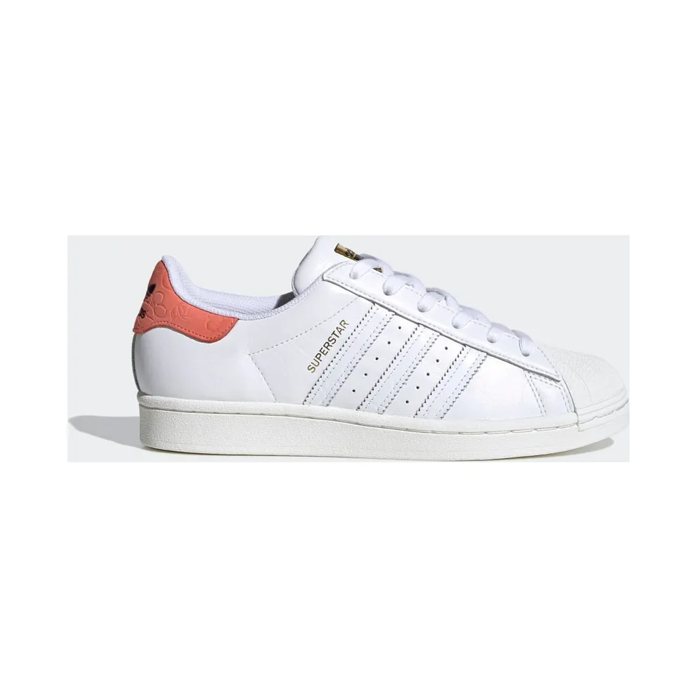 adidas Superstar Schuh Cloud White / Off White / Semi Flash Red (FW8354)
