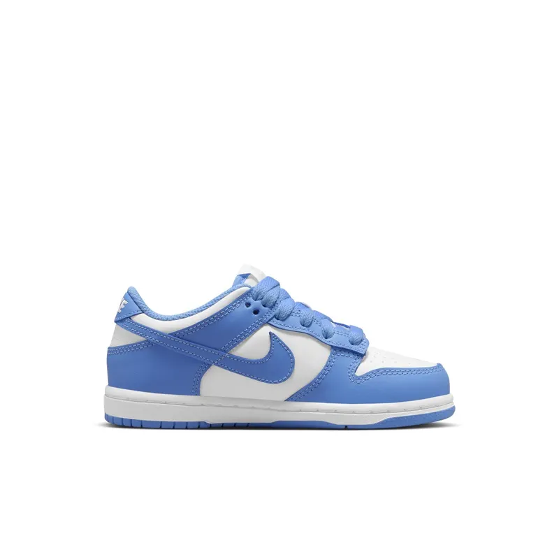 Nike Dunk Low University Blue (PS) (2021) – “White / University Blue / White” (CW1588-103)