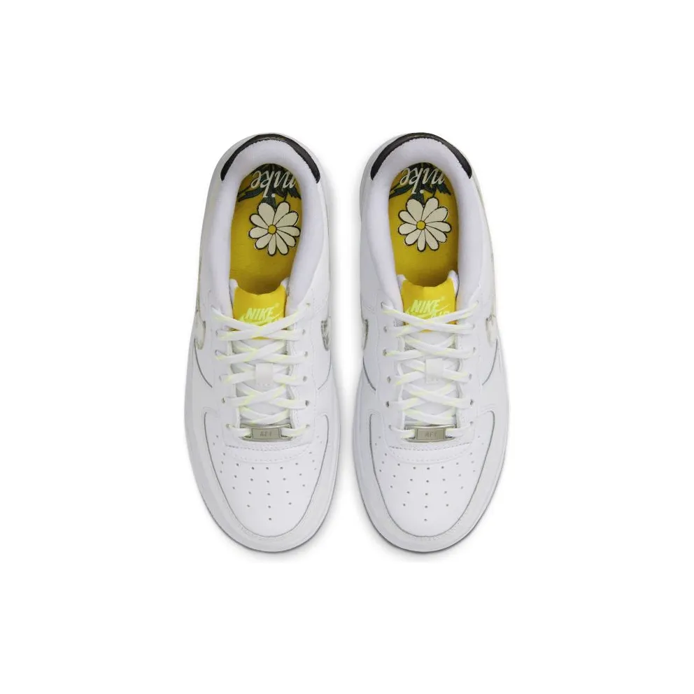 Nike Air Force 1 Low Daisy (GS) White/Speed Yellow-Pale Ivory-White (CW5859-100)