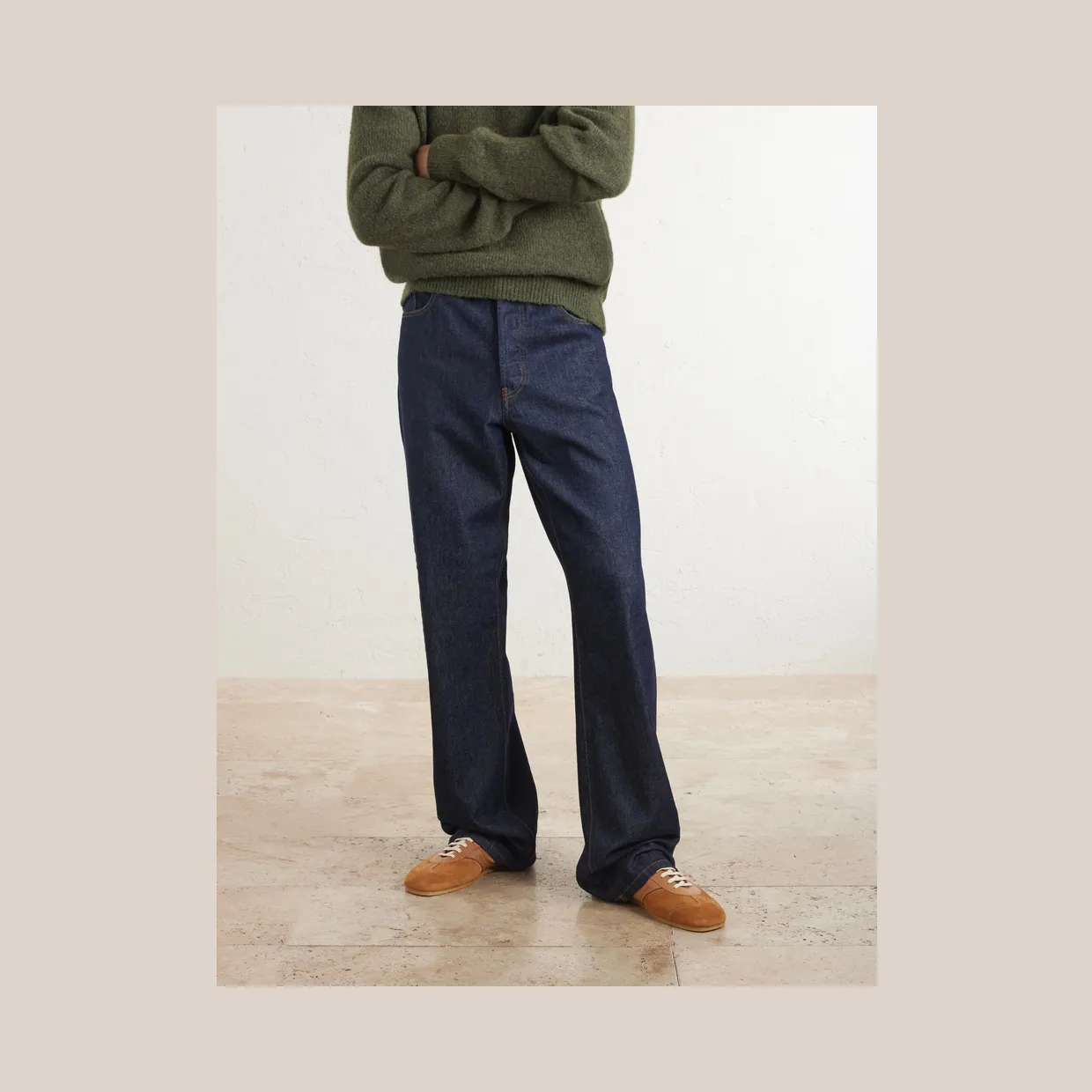 Dries Van Noten Leather-Trimmed Suede Sneakers Tan (262-021700-0126) (2)