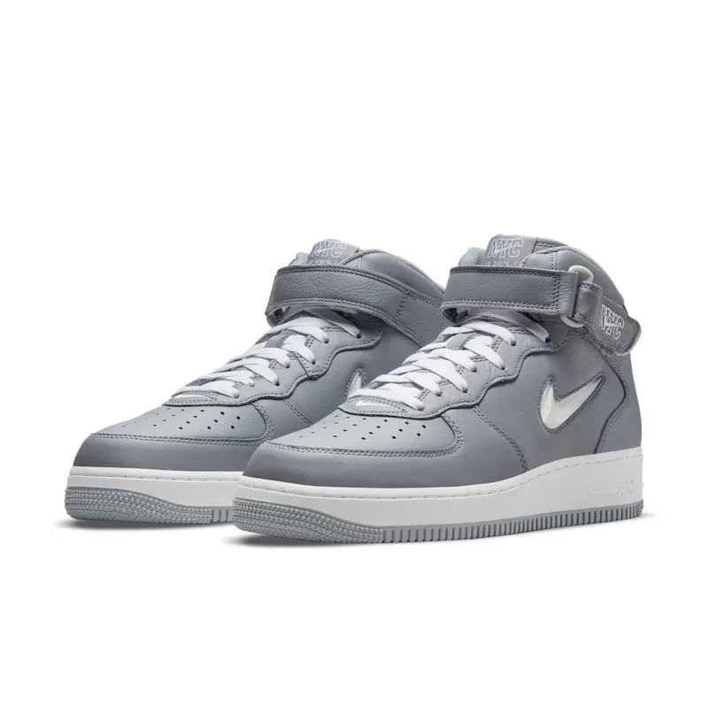 Nike Air Force 1 Mid QS Jewel NYC Cool Grey – “Cool Grey / White-metallic Silver” (DH5622-001)