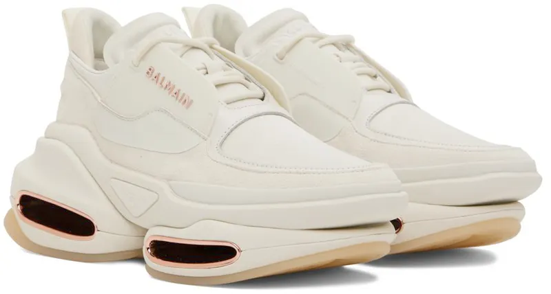 Balmain White B-Bold Low-Top (YN1VI541LSSY)
