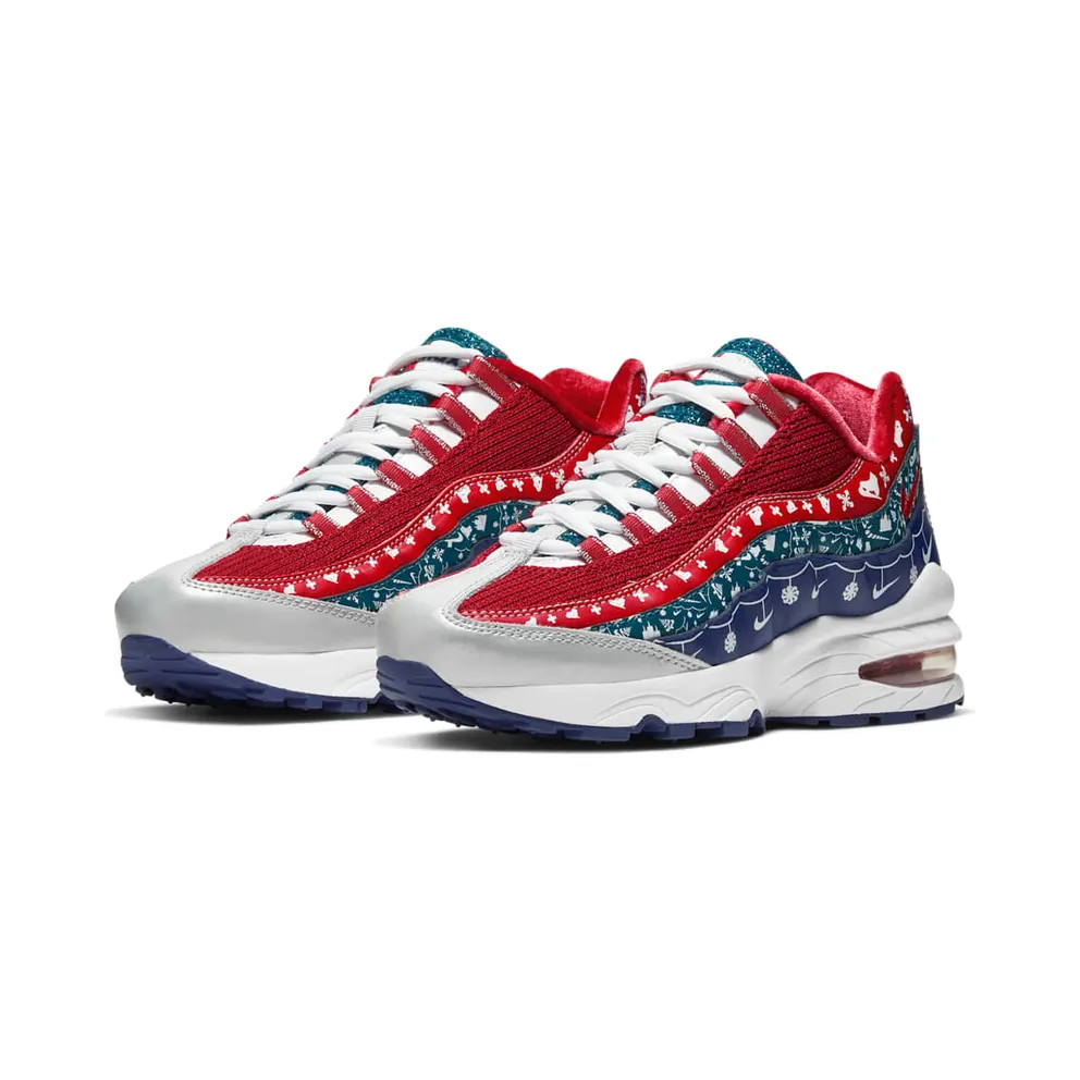 Nike Air Max 95 Christmas Sweater (GS) Red/White/Blue (CT1593-100)